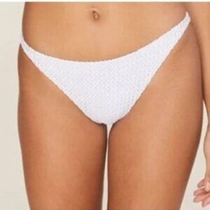 Andie Swim The Tropez Bottom Crochet Bikini White Womens Large